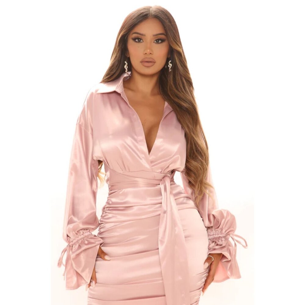NWT Satin Midi Dress